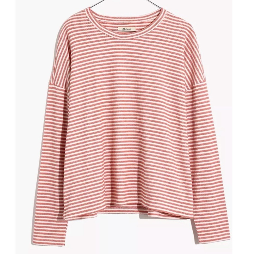 Madewell Striped Saunter Lounge Sweater Top